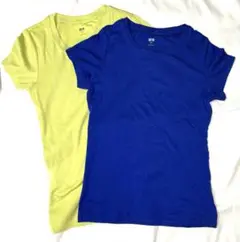 Sサイズ・ユニクロUNIQLO半袖Tシャツ青と黄色の2枚セットで