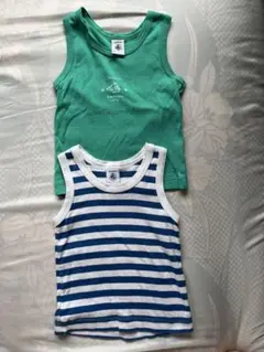 PETIT BATEAU タンクトップ 2枚セット 86cm マリン