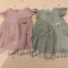 【2枚セット】　スラップスリップ　ワンピース　100