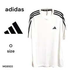★美品★adidas アディダス Tシャツ 半袖 O ゆったり 透け感あり XL