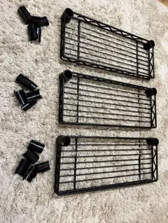 エレクター ベーシックシリーズ ハーフシェルフ450mm用 ブラック (3枚)