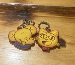 たべっ子どうぶつland ラバーチャーム　ぞうさん　ねこさん