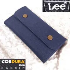 Lee　リー　ネイビーブルー　長財布　ボタン式