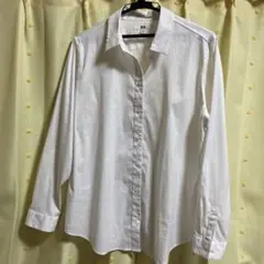 ユニクロ　ホワイト 長袖シャツ