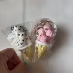 アニマル ツムっと ラバーマスコット キーホルダー ブタ パンダ