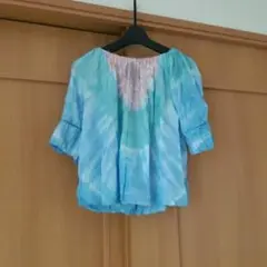 アナップミンピ タイダイ柄オフショルダー グラデーション トップス M