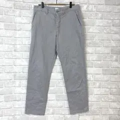 H&M チノパン メンズ グレー シンプル オフィカジ 着回し ゆるダボ 楽チン