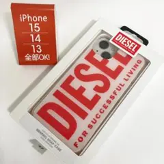 DIESEL スナップケース iPhone 13/14/15ホワイト8762