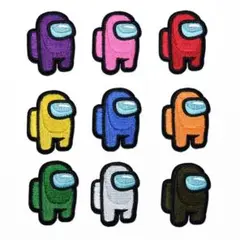 宇宙人狼 among us刺繍アイロンワッペン9枚セット