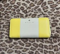 【新品】P I イエロー＆クリーム　ゴールド　王冠　クラウン　エコレザー　長財布