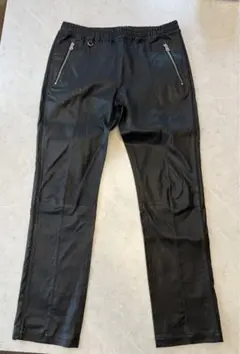 CRIMIE LAMB LEATHER STRETCH TRACK PANTS
