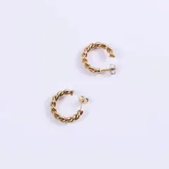 Goldピアス☆両耳2個☆スパイラルツイスト