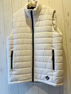 【新品】70 キルティング ホワイトベスト ワークマン女子