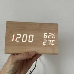 シンプル木目調 デジタル時計 北欧 時計