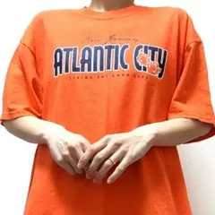 ペランプロウェイト アトランティックシティ Tシャツオレンジだいだい色L古着