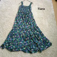 Tiara ティアラ花柄キャミソールロングワンピース