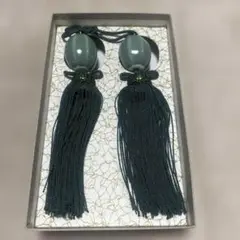 【未使用】九谷焼 青磁 風鎮 玉風鎮 掛け軸