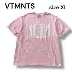 美品✨VTMNTS ✨バーコードプリント Tシャツ XL ピンク オーバーサイズ