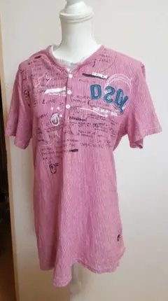【Desigual 】ストライプ グラフィックTシャツ