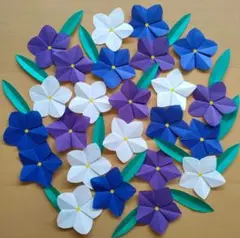 折り紙　壁面飾り【キキョウの花】夏から秋にかけて☆8月9月