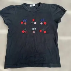 familiar 黒 Tシャツ 刺繍