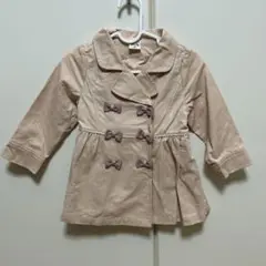 ベージュ ダブルブレストコート