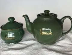 【Harrodsハロッズ】 ティーポットとシュガーポットのセット/小物入れにも！