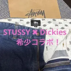 【希少】STUSSY / Dickies コラボ デニム　ステューシー34インチ