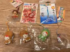 ハローキティ ワンピース キューピー ストラップセット ７個