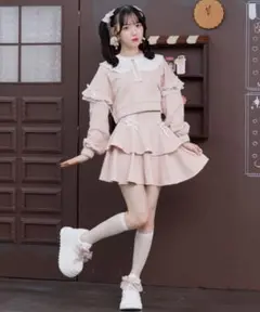 ROJITA ピンク フリル付き セットアップ