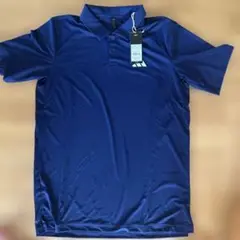 adidas ダークブルー ポロシャツ Lサイズ