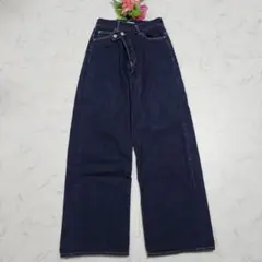 マウジー　CROSS WAIST WIDE STRAIGHT デニム　2