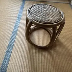 ラタン 円形スツール