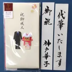 御祝い袋 御祝儀袋 成人祝【新品】代筆付 祝成人