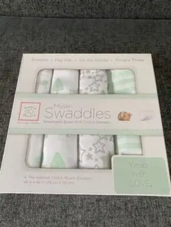 【Muslin Swaddles】新品・未使用　おくるみ4枚セット
