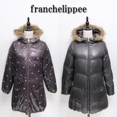 553 フランシュリッペ ダウンコートジャケット リバーシブル M ファー