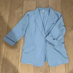 ライトブルー シングルボタンジャケット