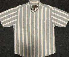80s Eddie Bauer S/S ストライプBDシャツ