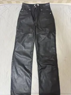 ブラックレザー パンツ EUR 32