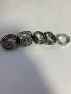シルバー925リング5点セット
