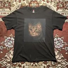 Hanes Cat Printed Tee キャットプリントフェードTシャツ
