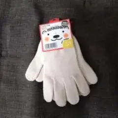 クマの顔付きホワイト手袋 Sサイズ