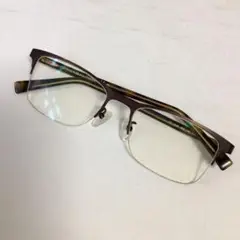TOMMY HILFIGER ブラウン メタルフレーム 長方形メガネ