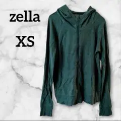 ✨１点限り✨ zella 深緑色 ジップアップパーカー トップス 長袖【XS】