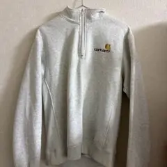 carhartt ハーフジップ スウェット M ライトグレー