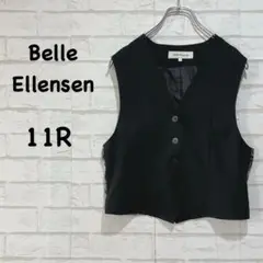 【美品】Belle Ellensen フォーマルベスト(11R)背面総柄 個性的