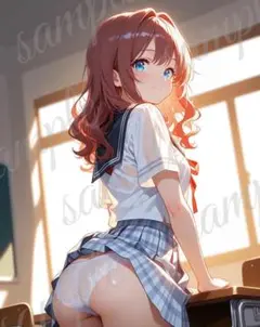 b183 美少女 かわいい イラスト 下着 コスプレ セクシー A4ポスター
