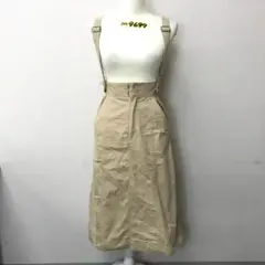 SNIDEL スナイデル サスペンダー付 ジャンパースカート ベージュ