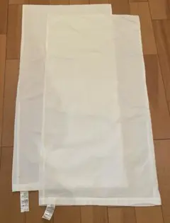 ２枚セット　無印良品 洗いざらしまくらカバー４３×６３ｃｍ用・オフ白