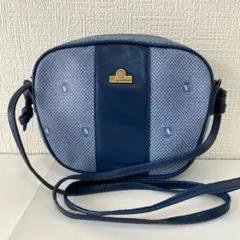 【美品】アクアスキュータム ショルダーバッグ ポシェット 肩掛け 総柄 ロゴ